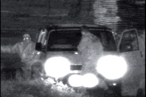 Car at 750 m with headlights full on as observed with ATV-2000i